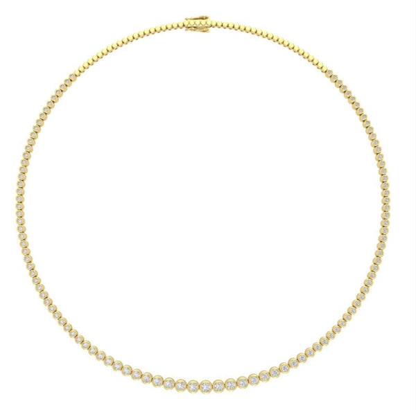 Ella 14K Gold Tennis Necklace