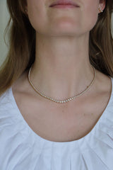 Ella 14K Gold Tennis Necklace