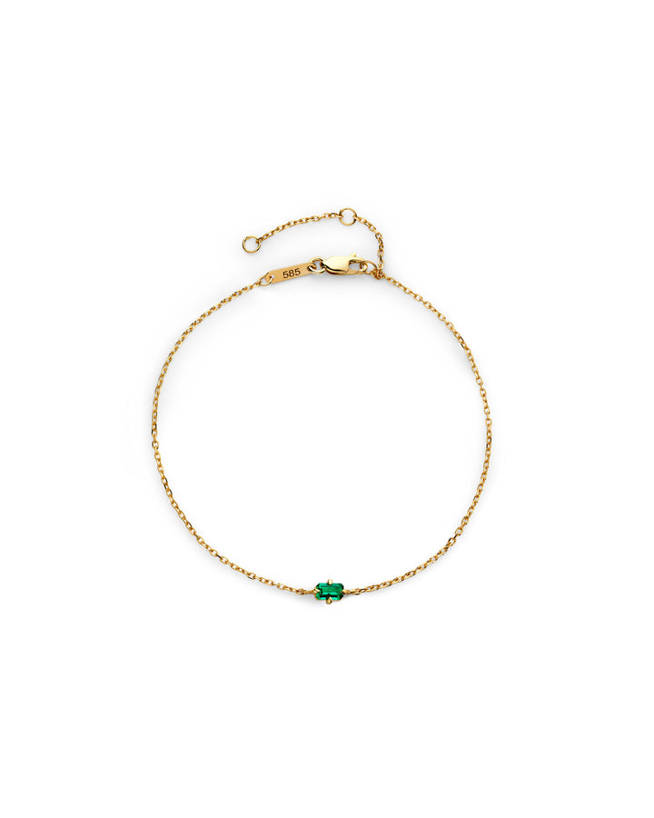 Emerald 14k Gold Bracelet w. Emerald