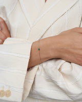 Emerald 14k Whitegold Bracelet w. Emerald