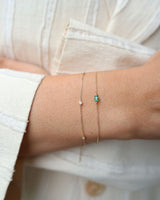 Emerald 14k Whitegold Bracelet w. Emerald