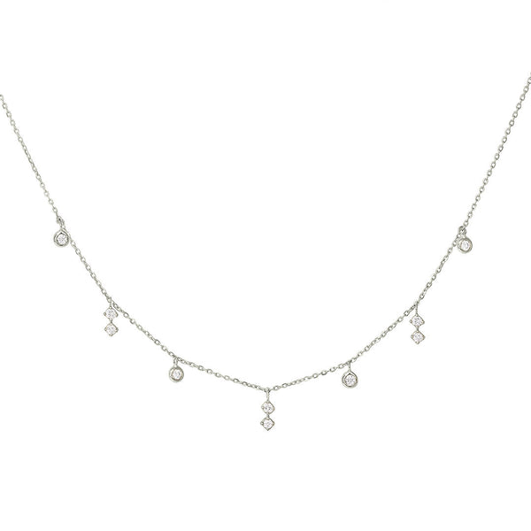 Enchanting 18K Whitegold Necklace w. Diamonds