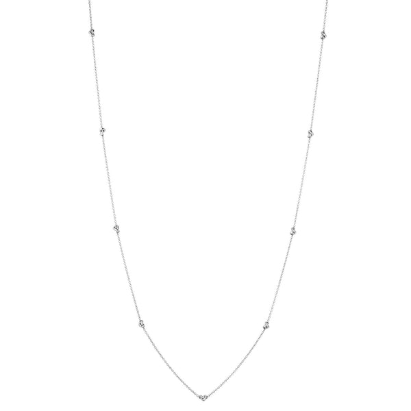 Legacy Knot 18K White Gold Long Chain Necklace