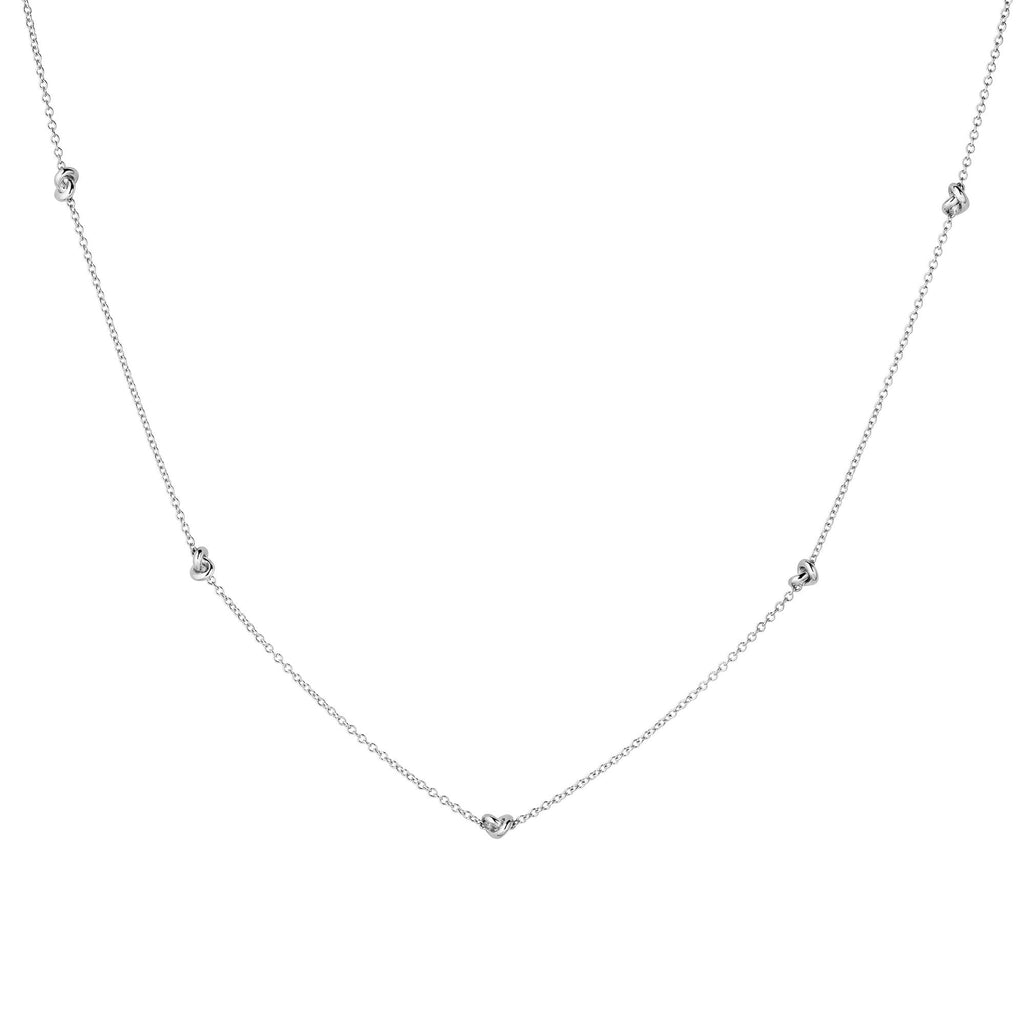 Legacy Knot 18K White Gold Chain Necklace