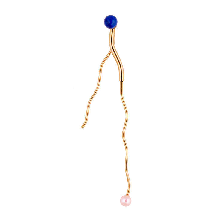 Ephyra Gold Plated Earring w. Pearl