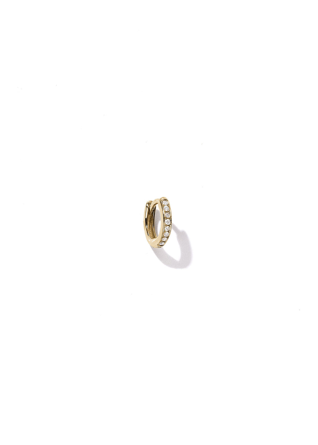 Elysia Era Small 14k Gold Hoop w. Diamonds