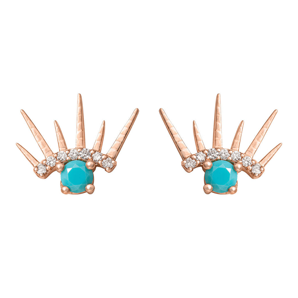 Böses Auge Part II Ohrstecker 18K Rosegold mit Diamant