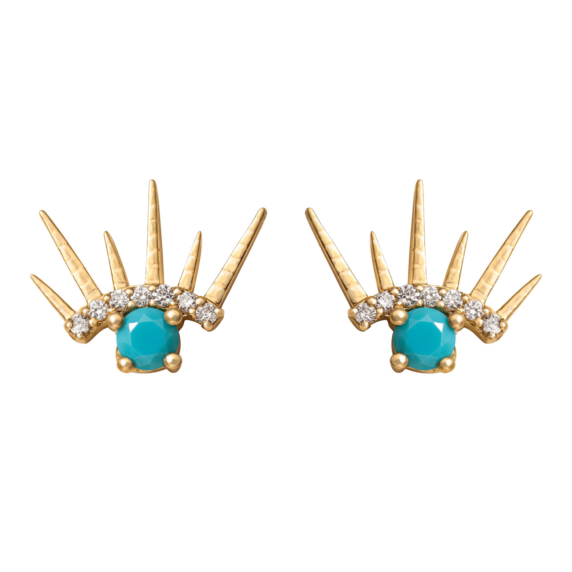 Evil Eye Part II 18K Gold Stud w. Diamonds