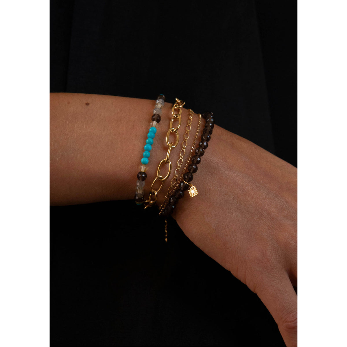 Big links 18K Forgyldt Armbånd