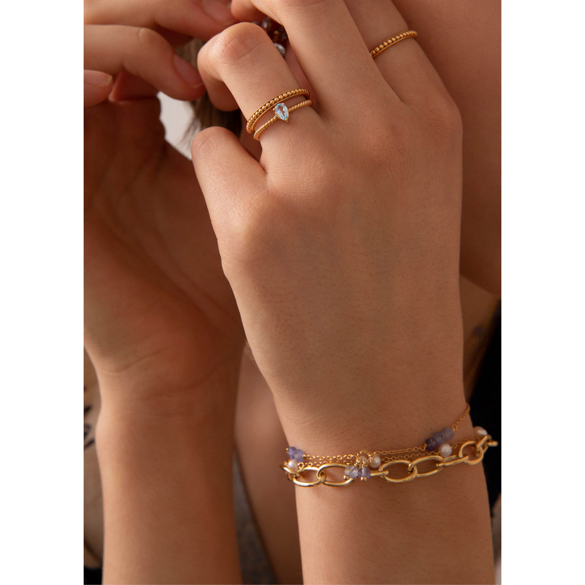 Big links 18K Forgyldt Armbånd