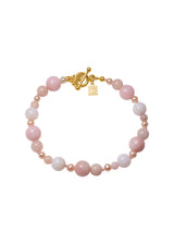 Gladys Gold Plated Bracelet w. Pink Opal