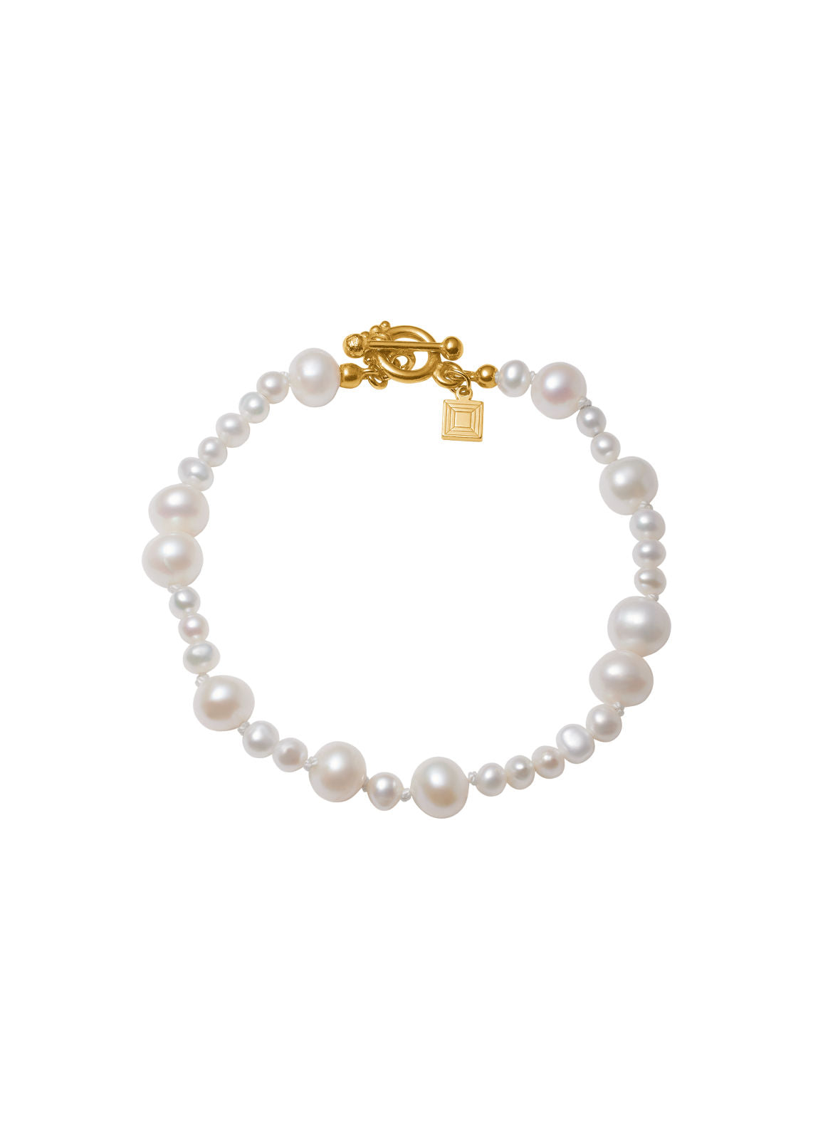 Madeleine Forgyldt Armbånd m. Perle