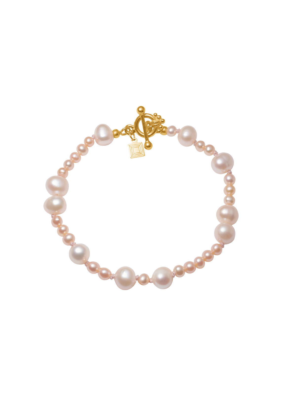 Madeleine Forgyldt Armbånd m. Perle