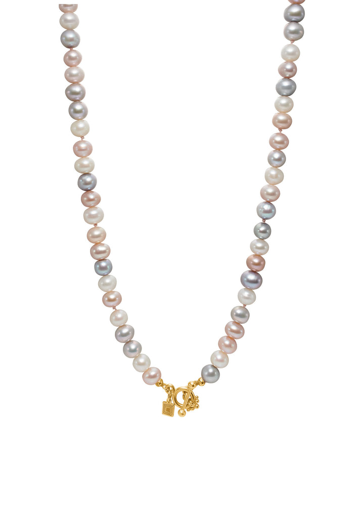 Pearl Jam Gold Plated Necklace w. Pearl
