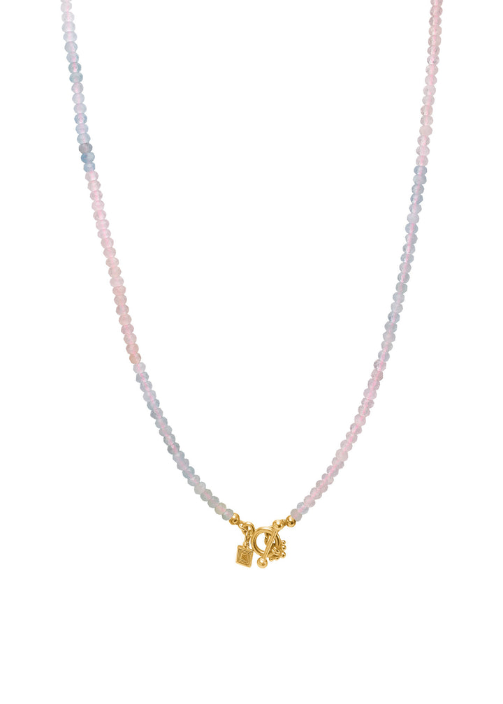 Ombré Gold Plated Necklace w. Beryl