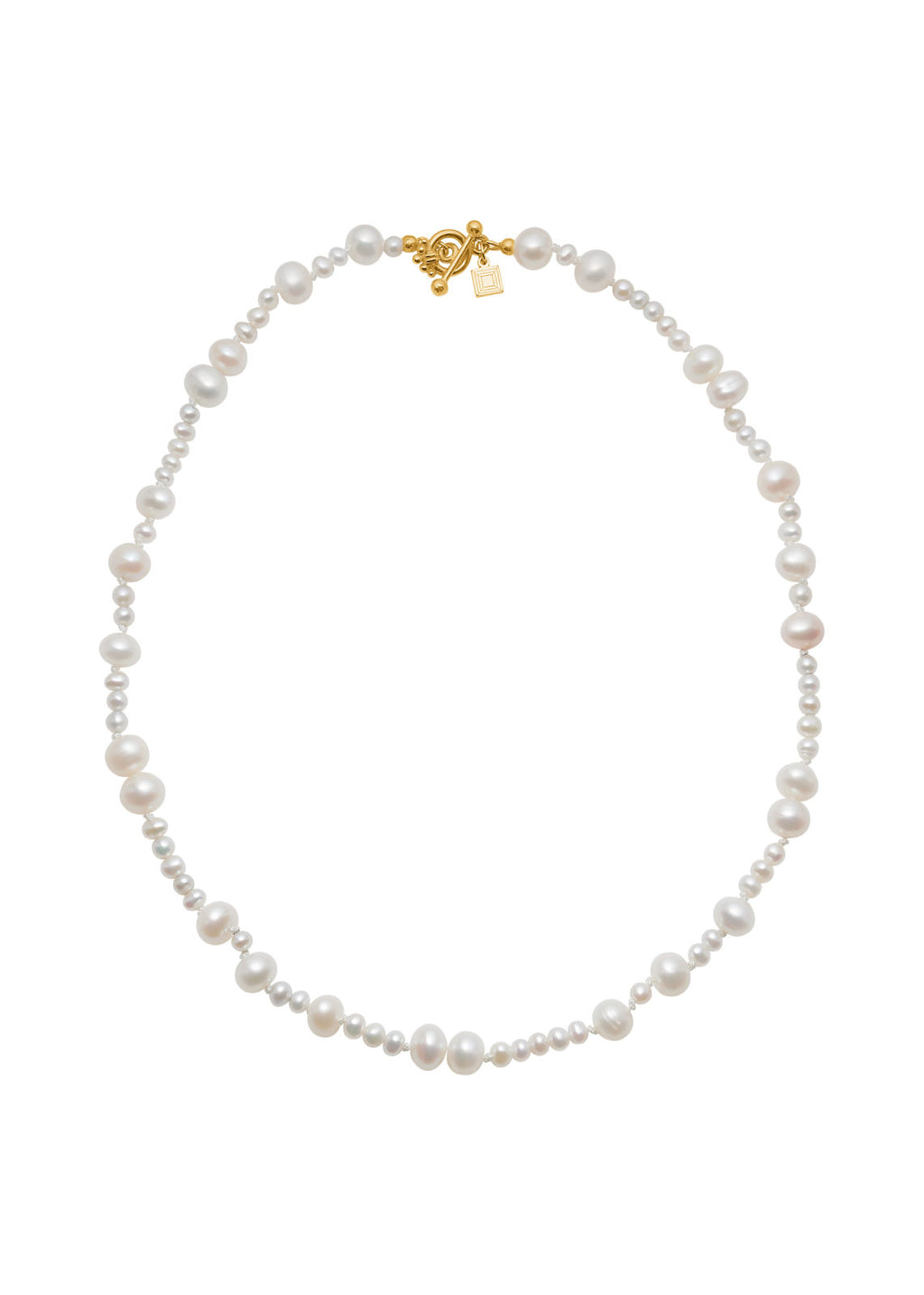Madeleine Gold Plated Necklace w. White Pearl