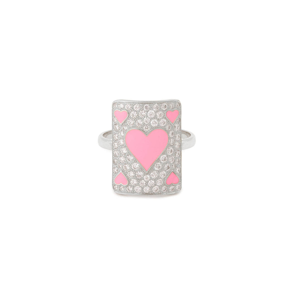 Bubble Âme Medium  18K White Gold Ring w. Lab-Grown Diamonds