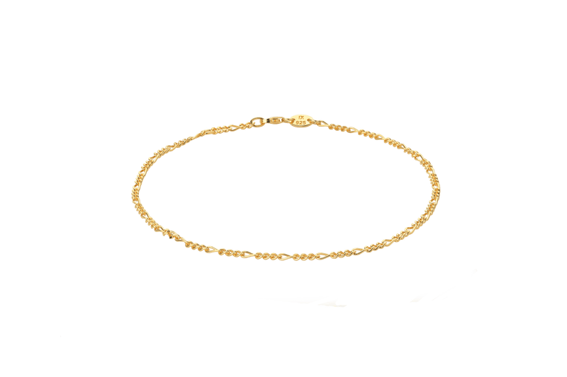 IX Figaro Gold Plated Anklet