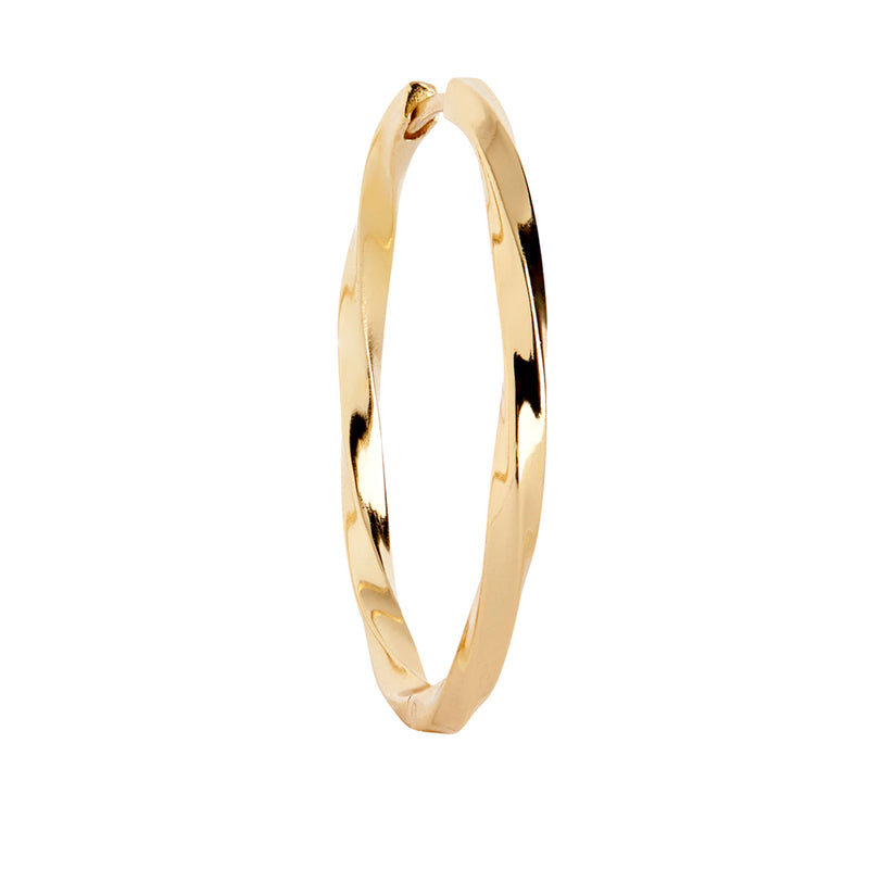 The Twist large 18K Gold Plated Hoops