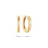 Pinstripe small 18K Gold Plated Hoop