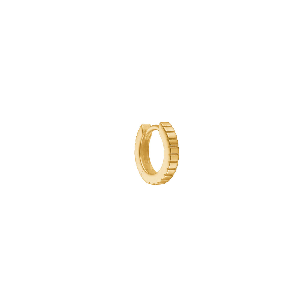 Pinstripe mini 18K Gold Plated Hoop