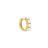 Reef small 18K Gold Plated Hoop w. Pearls