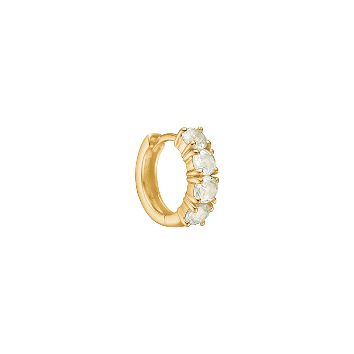 Reef lille 18K Forgyldt Hoop m. Prasiolit