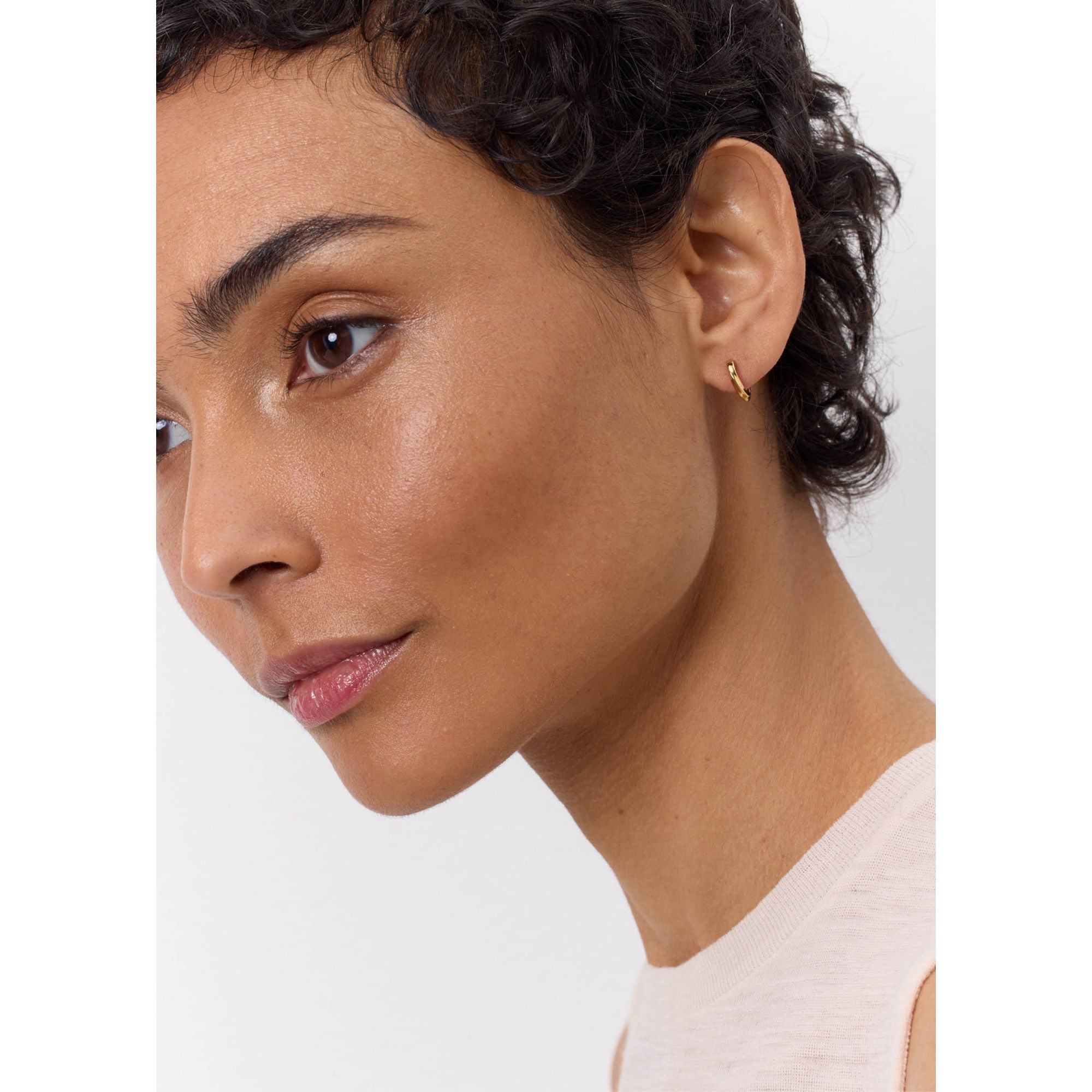 The Twist mini 18K Gold Plated Hoop