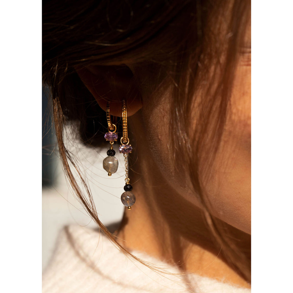 Byzantine medium 18K Gold Plated Hoop