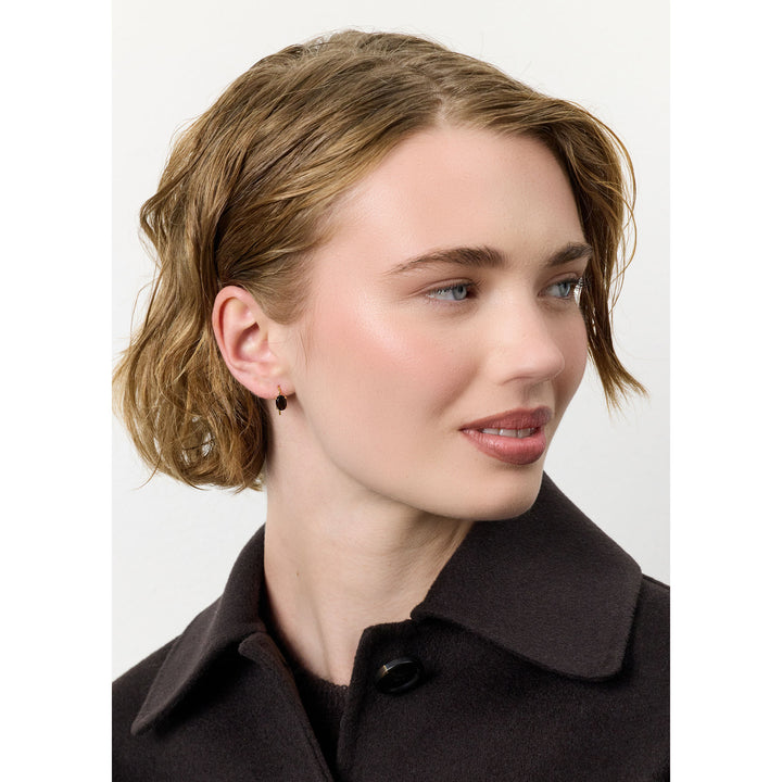 Ohrringe vergoldet 18K I Rauchquarz