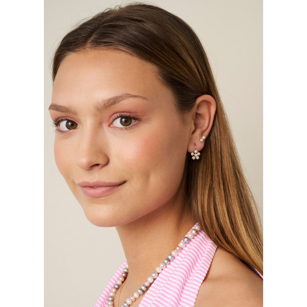 Reef 18K Gold Plated Earrings w. Pearls