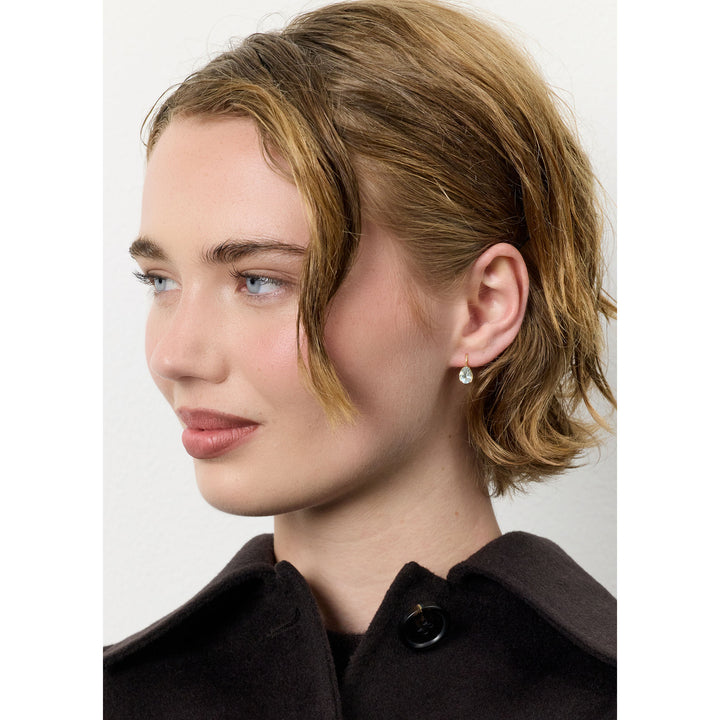 Reef 18K Gold Plated Earrings w. Topaz