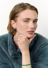 Valentina Gold Plated Earrings w. Black Spinel
