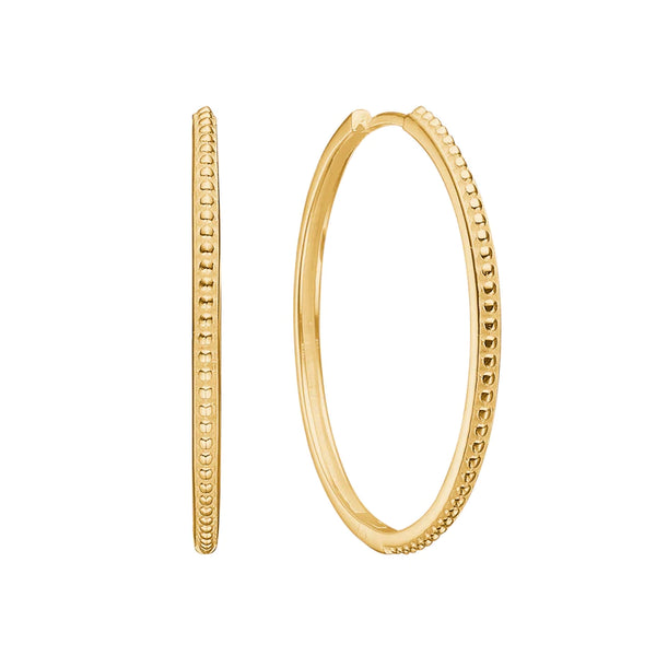 Byzantine large 18K Gold Plated Hoop