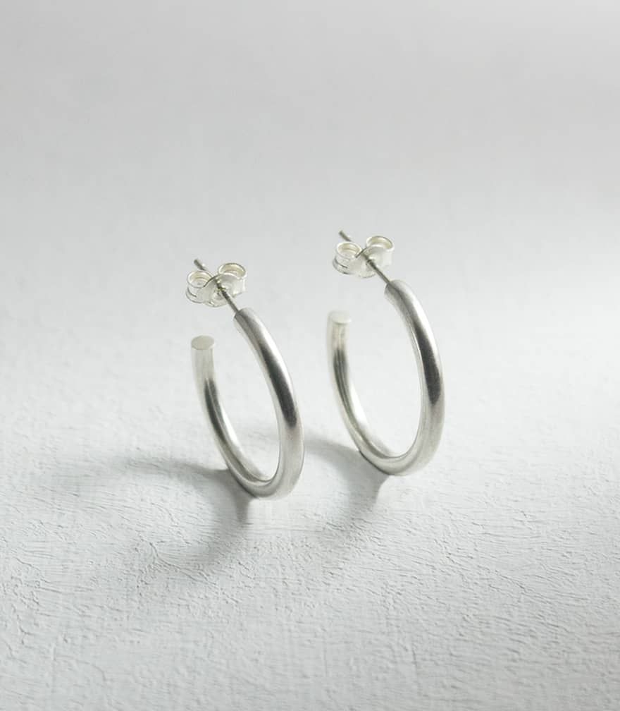 Floriane Fairmined Silver Hoops