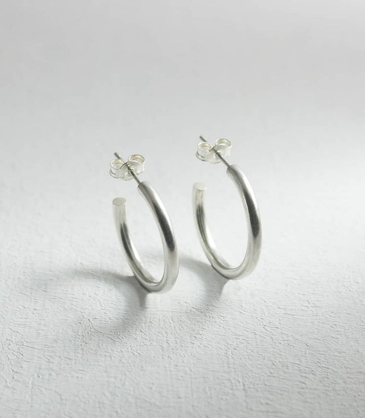 Floriane Fairmined Silver Hoops