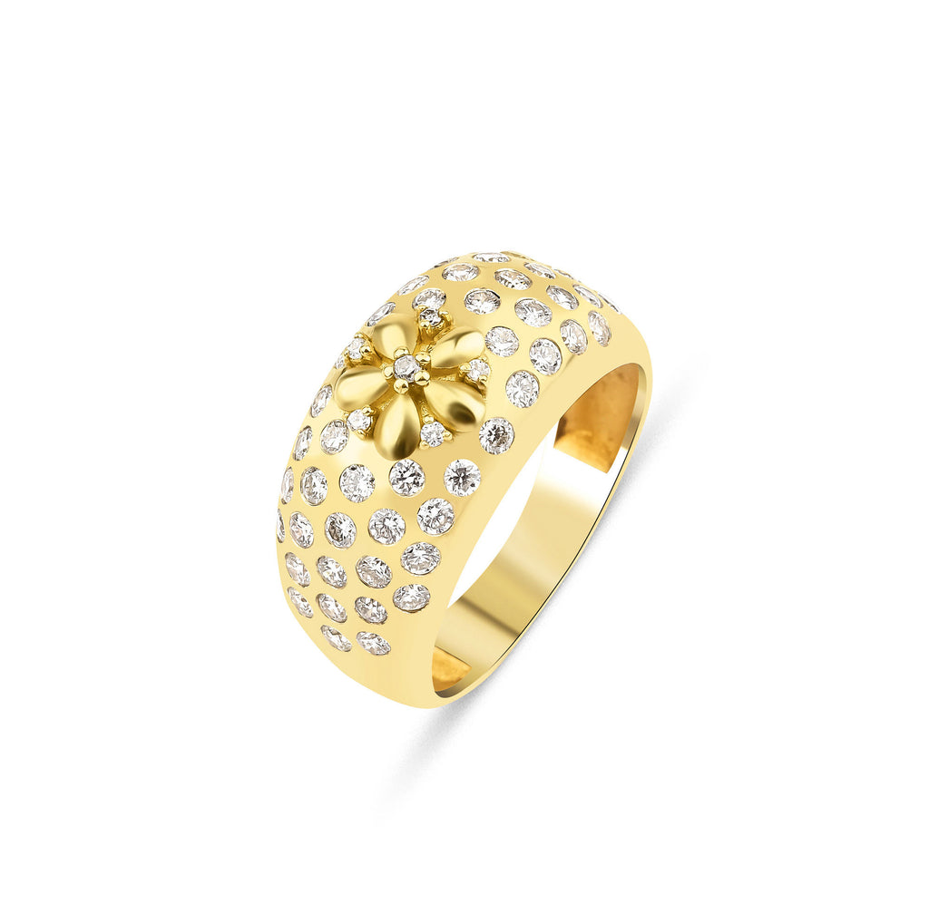 Fleur Blossom 18K Guld Ring m. Diamanter
