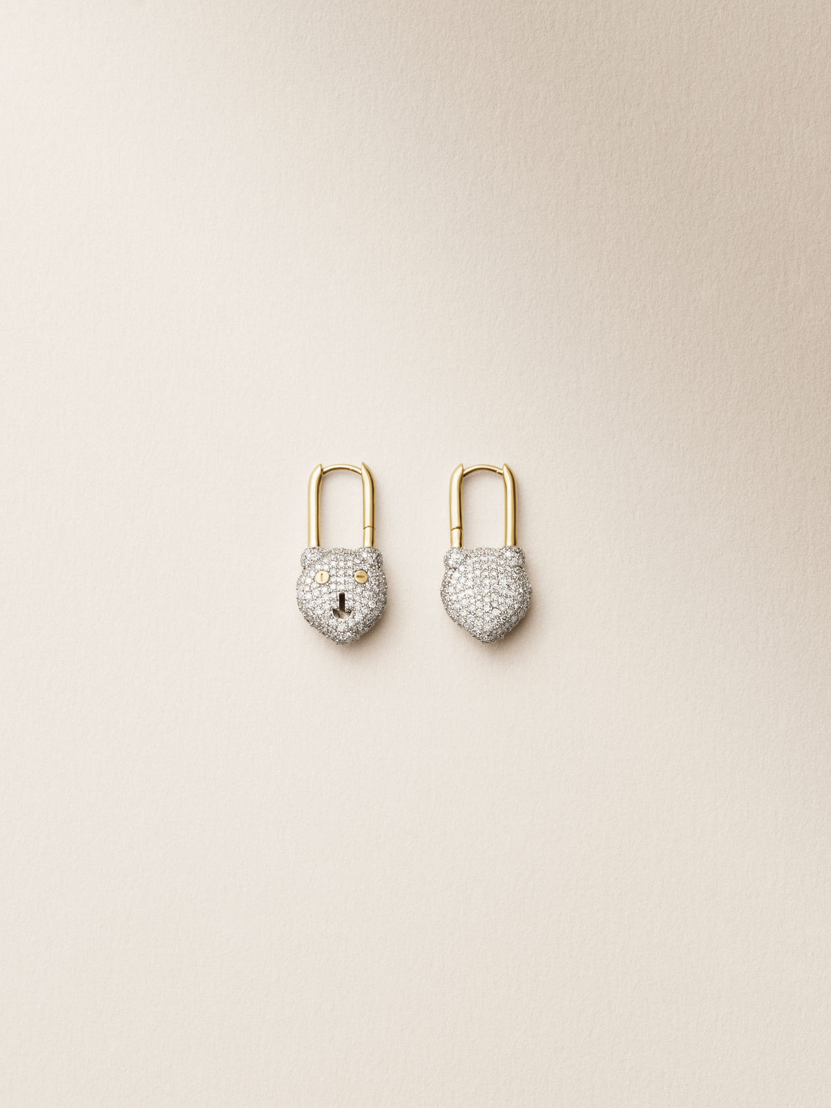 For the love of Ted 14K Gold Huggie w. Lab-Grown Diamonds