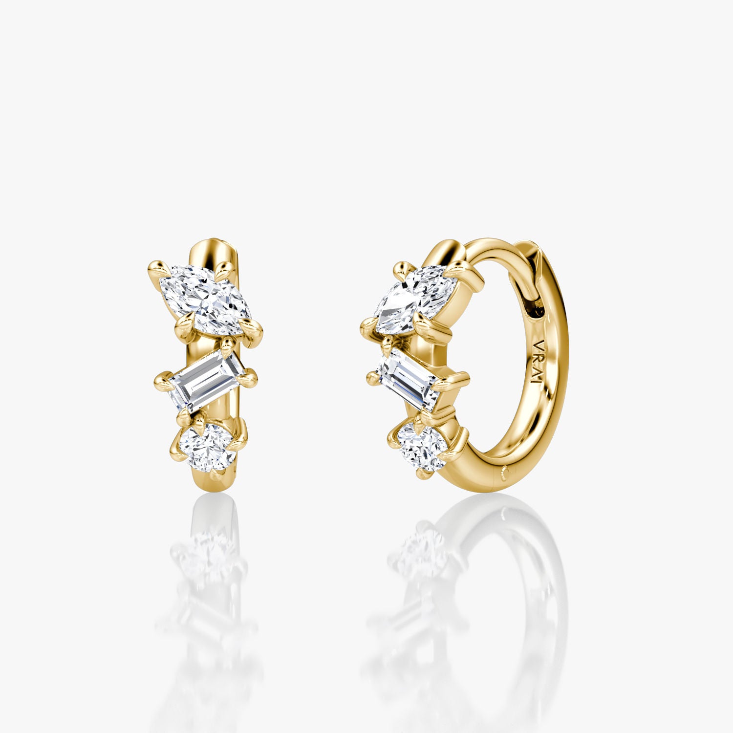 Orion 14K Guld Huggies m. Lab-Grown Diamanter