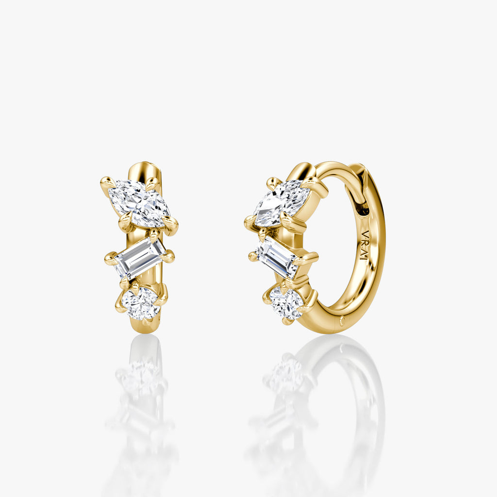 Orion 14K Gold Huggies w. Lab-Grown Diamonds