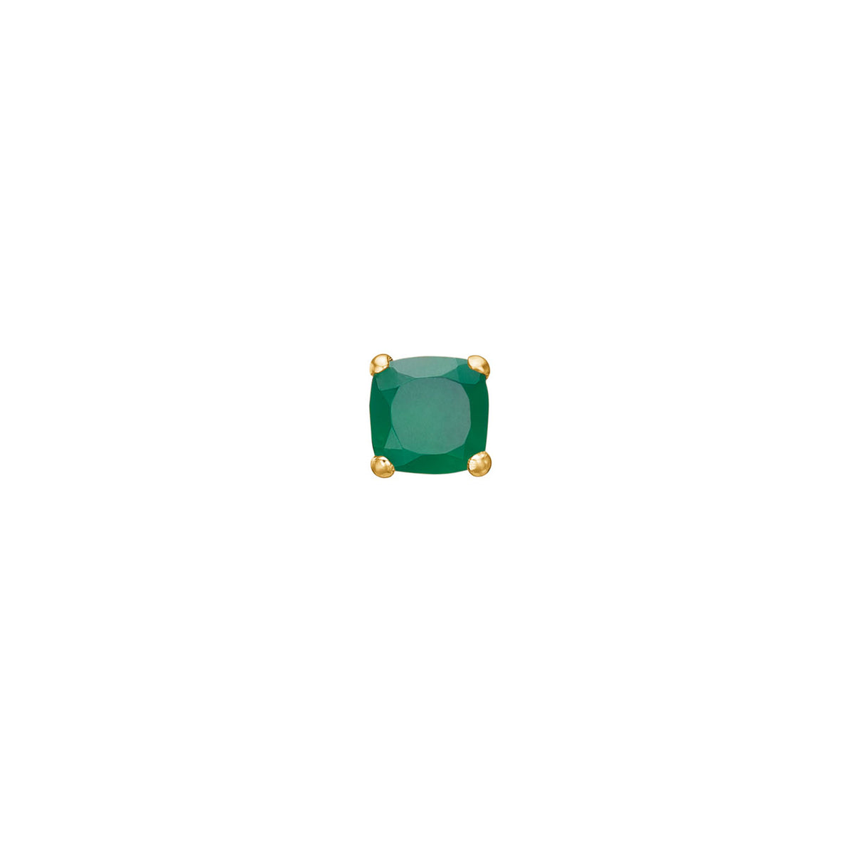 18K Gold Plated Stud w. Agate