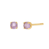 Olalla 18K Gold Plated Studs w. Amethyst