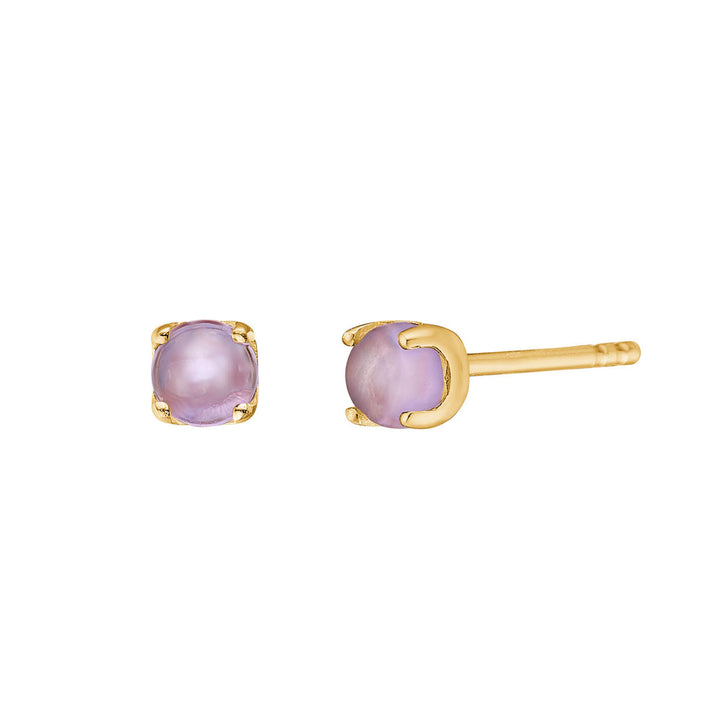 Olalla 18K Gold Plated Studs w. Amethyst