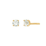 Reef 18K Gold Plated Studs w. Prasiolite