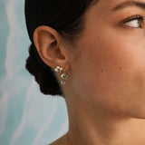 Reef 18K Forgyldte Øreringe m. Prasiolit & Topas