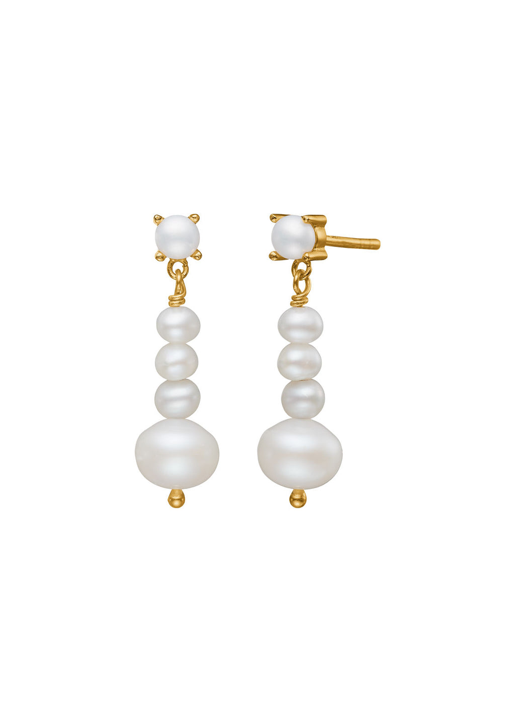 Madeleine Gold Plated Studs w. Pearls