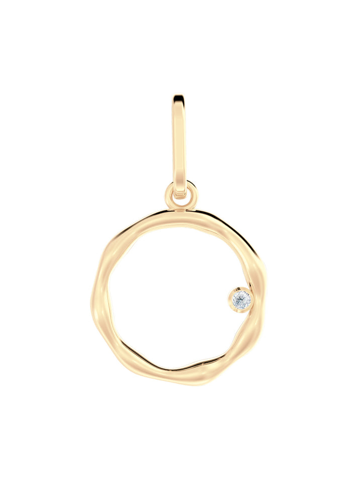 Liquid N°5 18K Gold Pendant w. Diamond