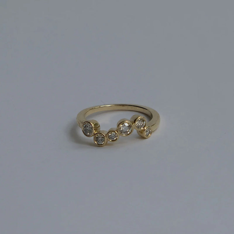 Sofia 14K Gold Ring w. Diamonds