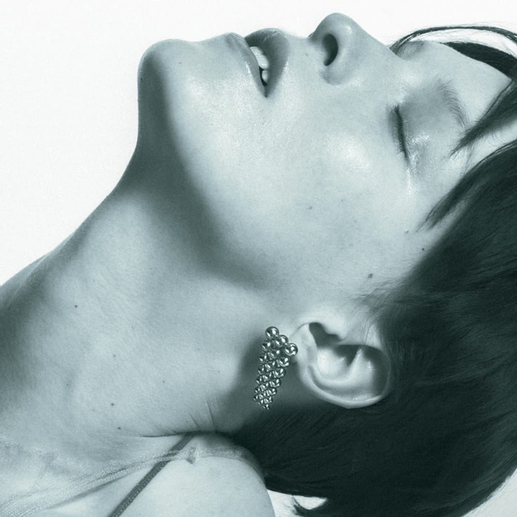 A. Roege Hove Moonlight Grapes Silver Earring