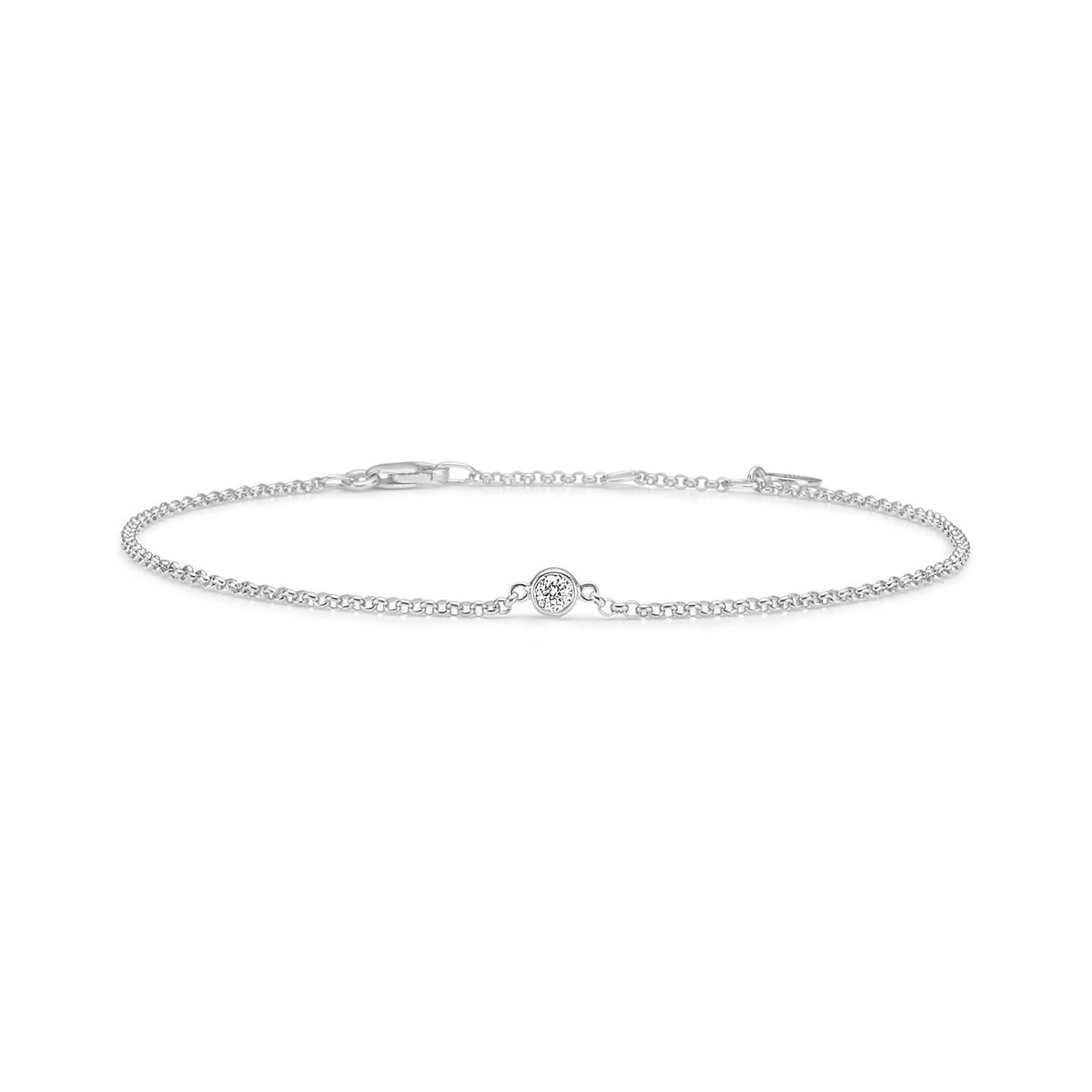 Fina 18K Whitegold Bracelet w. Diamond
